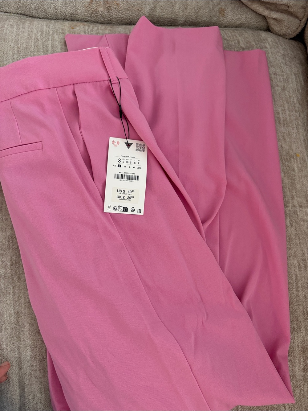 ZARA BRAND NEW Pink Dress Pants - Stylish Tailored Trousers